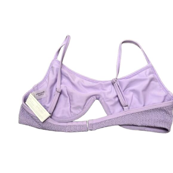 NWT Abercrombie & Fitch Continuous Underwire Bikini Top Lavender Size Medium - Picture 2 of 4
